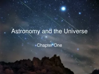 Astronomy and the Universe