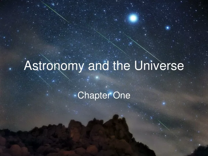 astronomy and the universe
