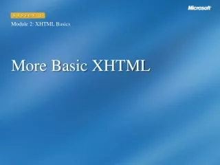 More Basic XHTML