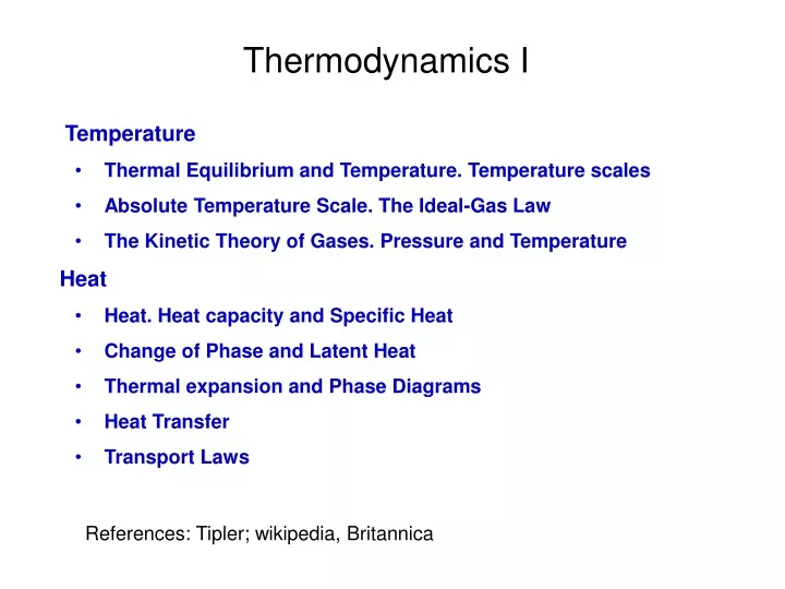 thermodynamics i temperature thermal equilibrium