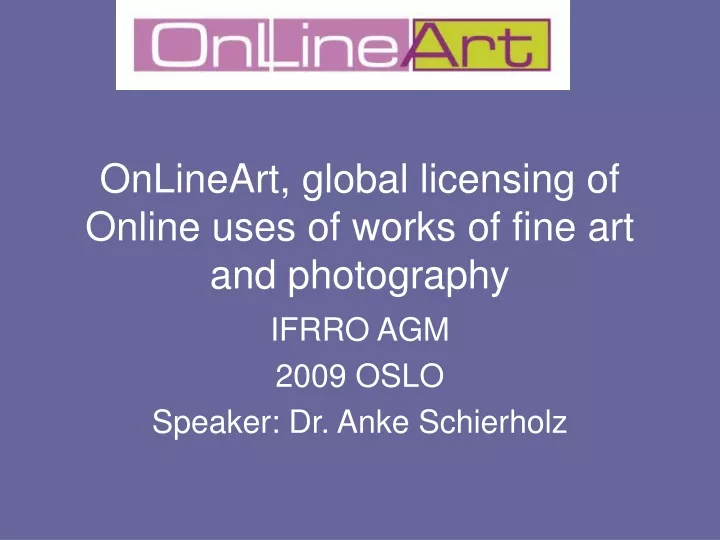 onlineart global licensing of online uses of works of fine art and photography