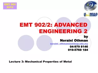 EMT 902/2: ADVANCED ENGINEERING 2