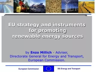 EU strategy and instruments  for promoting   renewable energy sources by  Enzo Millich  - Adviser,