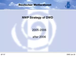 NWP Strategy of DWD