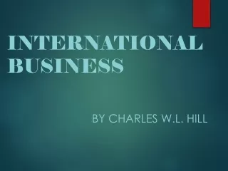 International Business by Charles W.L. Hill