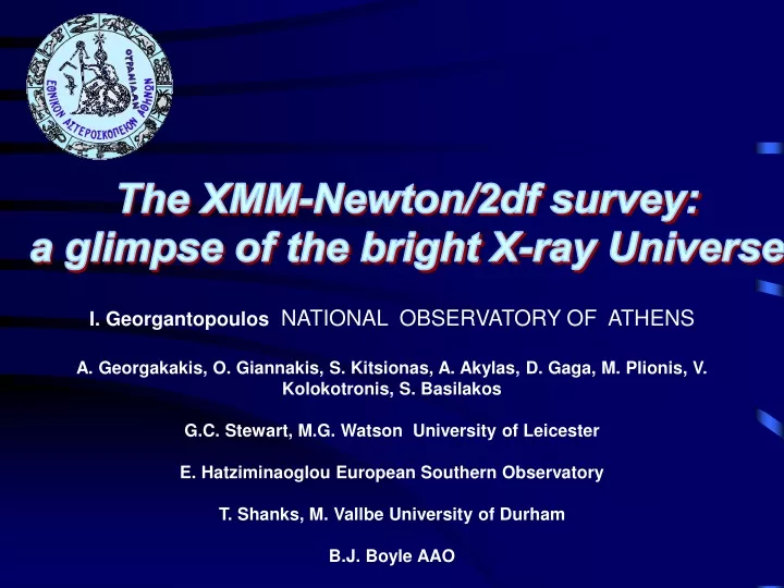 the xmm newton 2df survey a glimpse of the bright