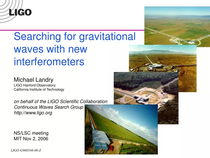 searching for gravitational waves with