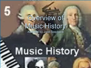 Overview of  Music History Adapted by Julie Stephens