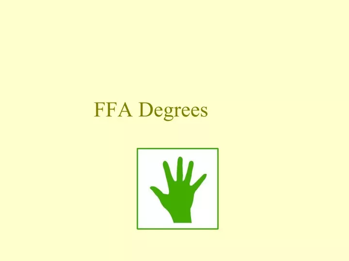 ffa degrees