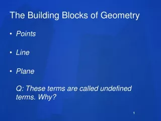 The Building Blocks of Geometry