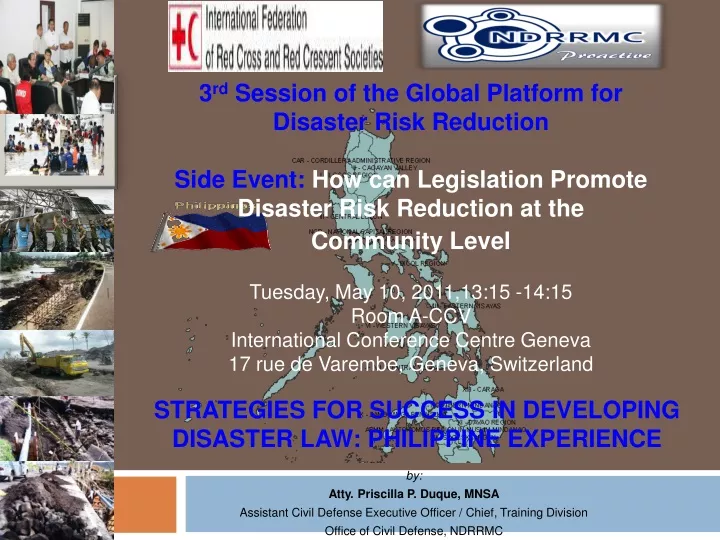 3 rd session of the global platform for disaster