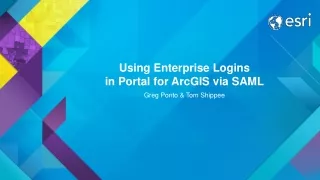 Using Enterprise Logins  in Portal for ArcGIS via SAML