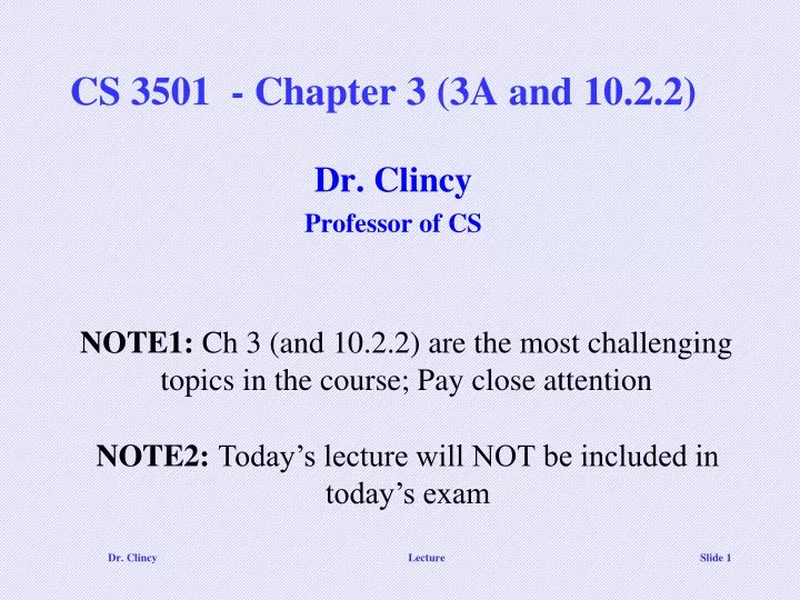 cs 3501 chapter 3 3a and 10 2 2