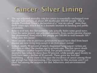 Cancer- Silver Lining