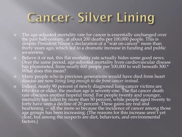 cancer silver lining
