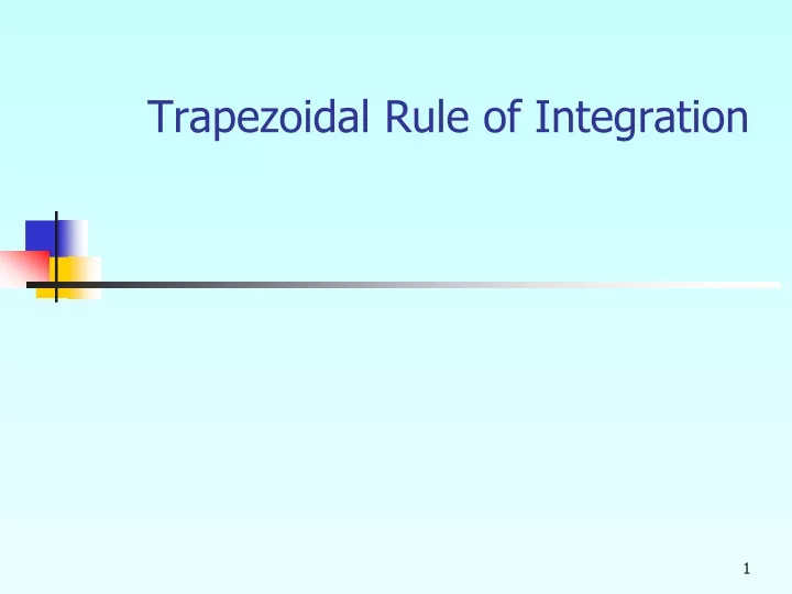 trapezoidal rule of integration