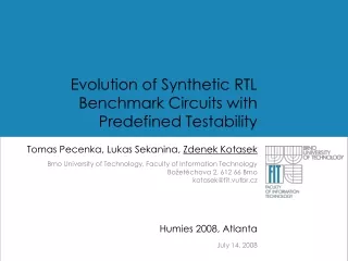 Evolution of Synthetic RTL Benchmark Circuits with Predefined Testability