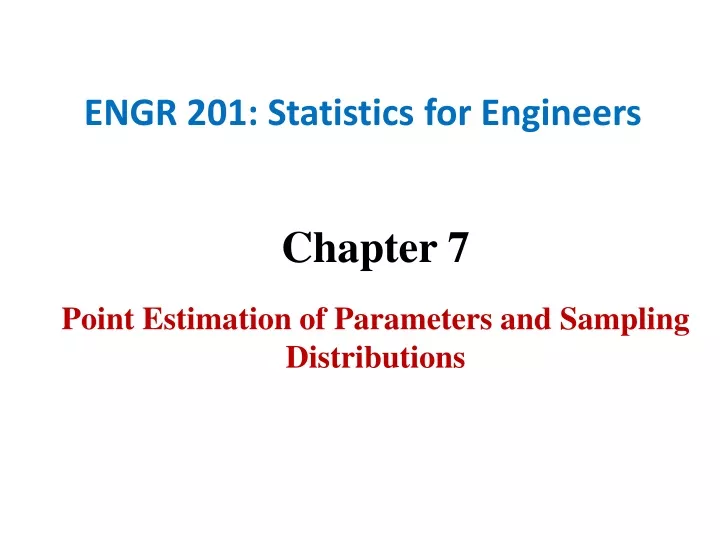 engr 201 statistics for engineers