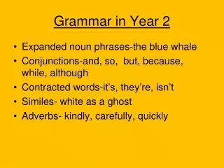 Grammar in Year 2