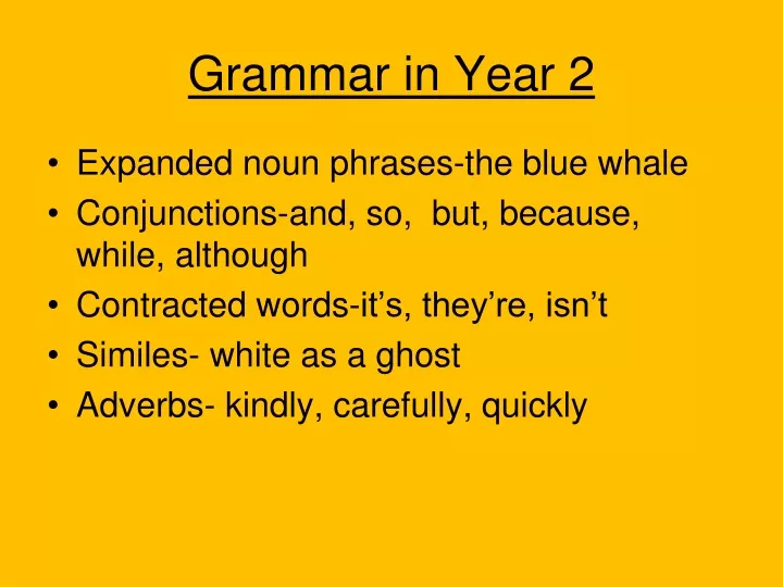 grammar in year 2