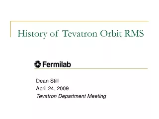 History of Tevatron Orbit RMS