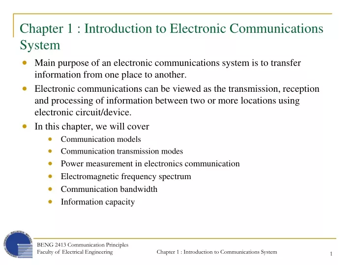 chapter 1 introduction to electronic communications system