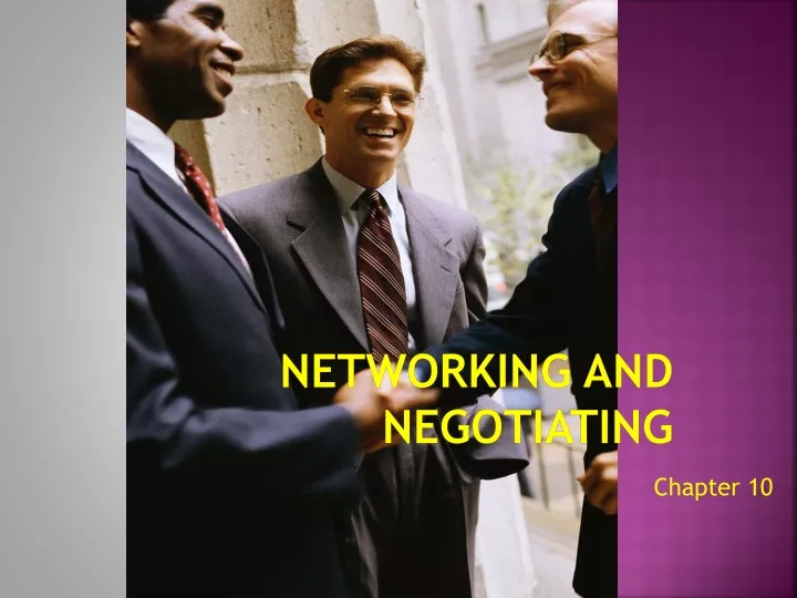 networking and negotiating