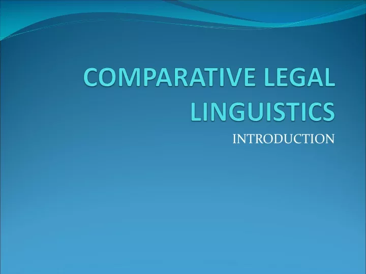 comparative legal linguistics
