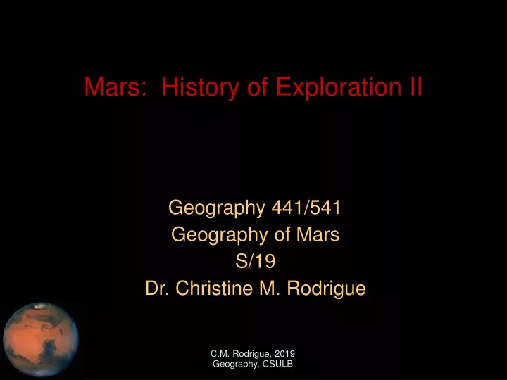 mars history of exploration ii