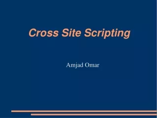 Cross Site Scripting