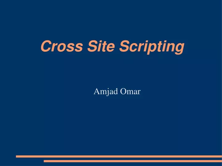 cross site scripting