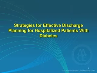Strategies for Effective Discharge Planning for Hospitalized Patients With Diabetes