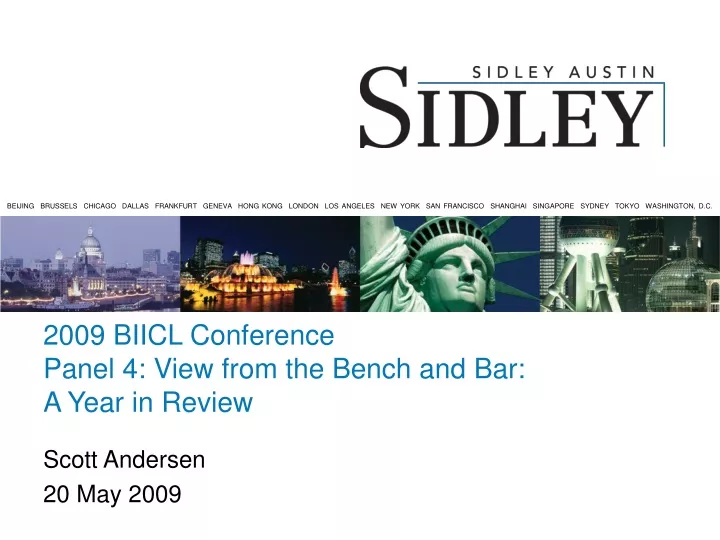 2009 biicl conference panel 4 view from the bench and bar a year in review