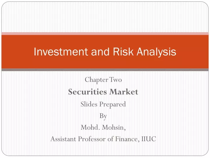 investment and risk analysis