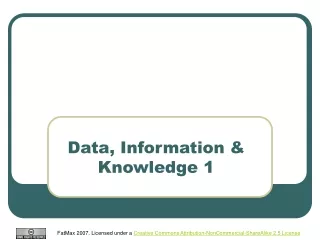 Data, Information &amp; Knowledge 1
