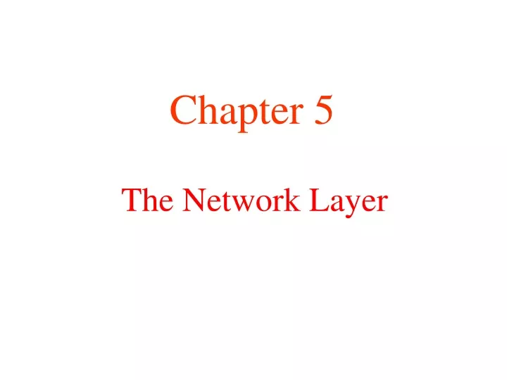 the network layer