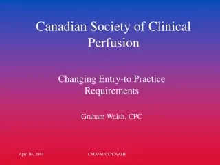 Canadian Society of Clinical Perfusion