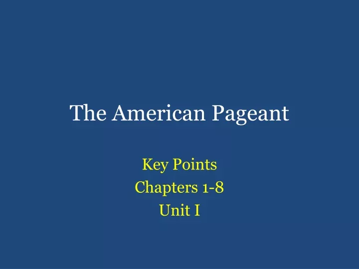 the american pageant
