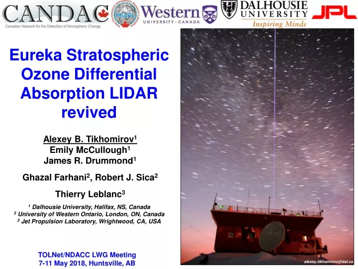 eureka stratospheric ozone differential