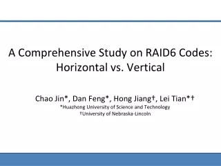 A Comprehensive Study on RAID6 Codes: Horizontal vs. Vertical