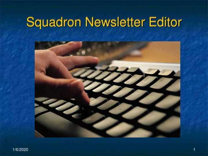 squadron newsletter editor