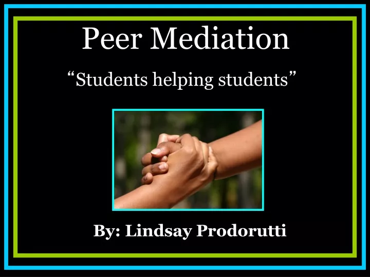peer mediation students helping students