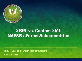 XBRL  vs. Custom XML NAESB  eForms  Subcommittee