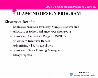 DIAMOND DESIGN PROGRAM