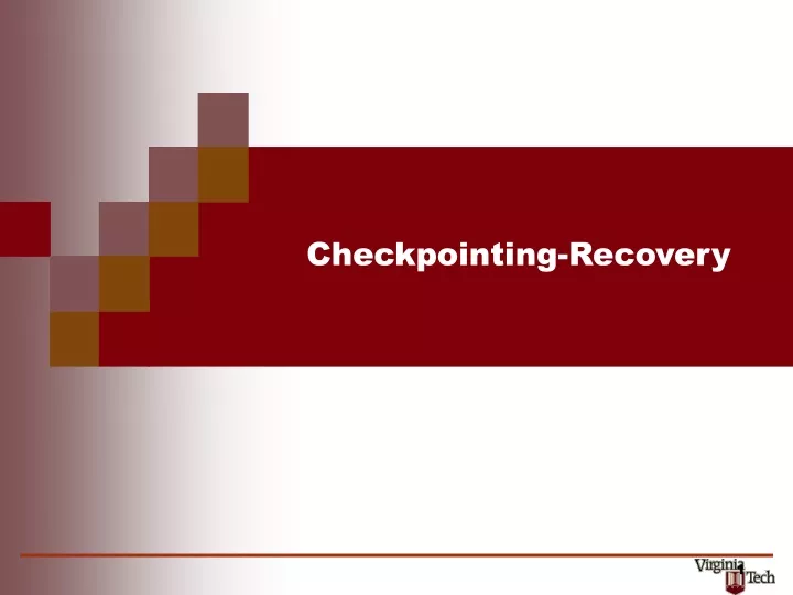 checkpointing recovery