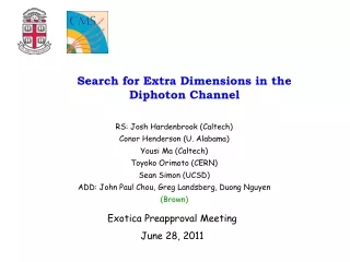 Search for Extra Dimensions in the Diphoton Channel