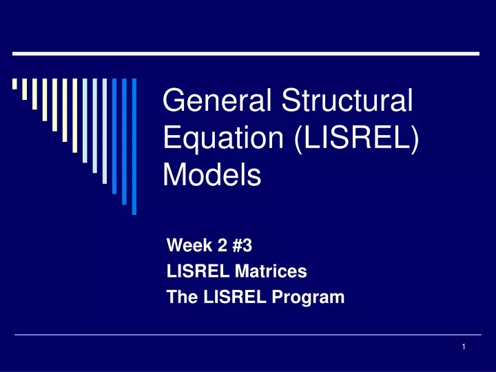 general structural equation lisrel models