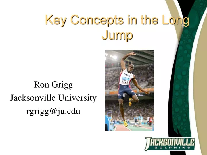 key concepts in the long jump