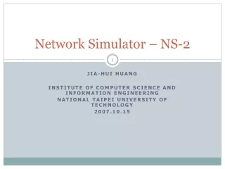 Network Simulator – NS-2