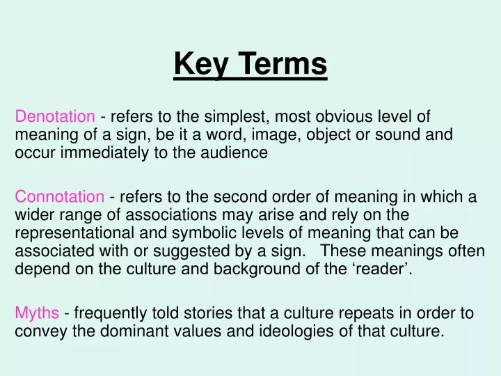key terms